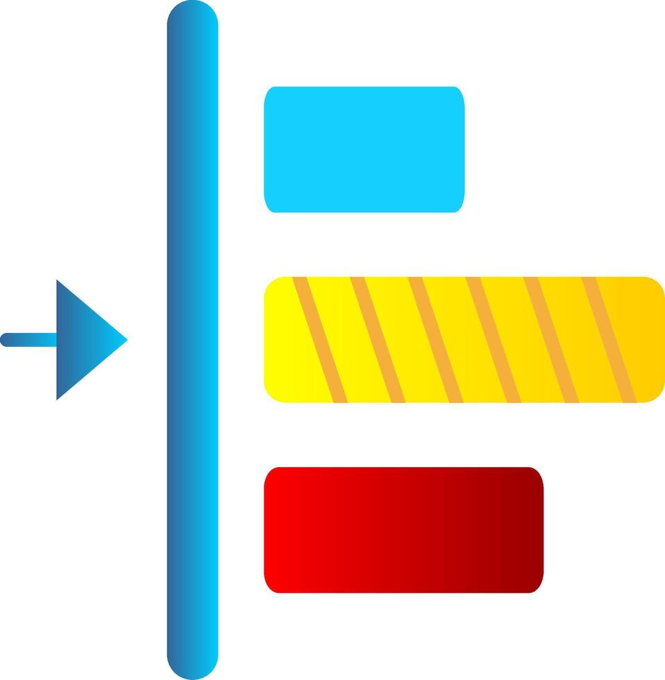 links Ausrichtung eben Gradient Symbol vektor