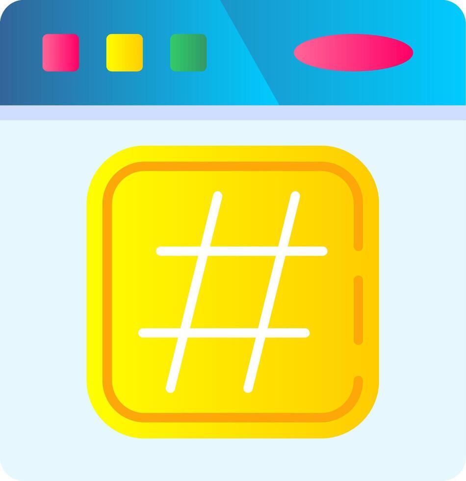 Hashtag eben Gradient Symbol vektor