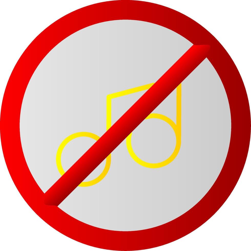 Nein Musik- eben Gradient Symbol vektor