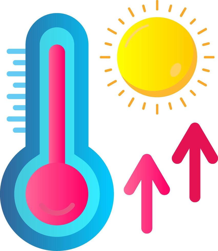 Thermometer eben Gradient Symbol vektor