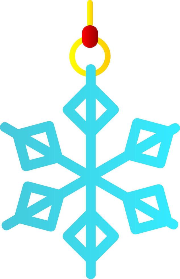 snöflinga platt lutning ikon vektor
