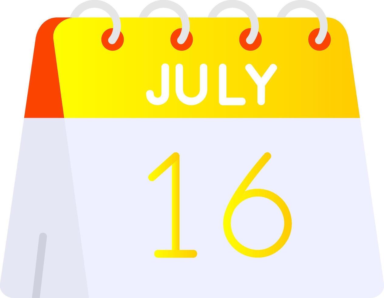 16: e av juli platt lutning ikon vektor