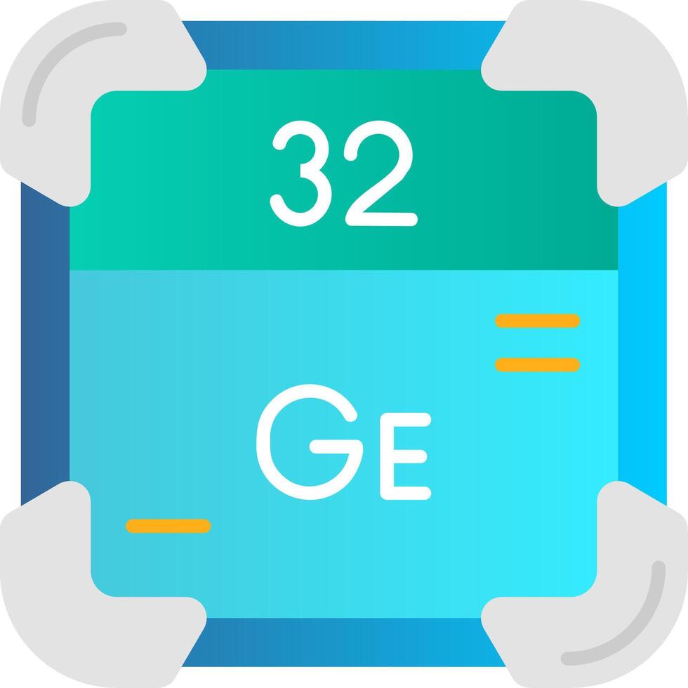 germanium platt lutning ikon vektor