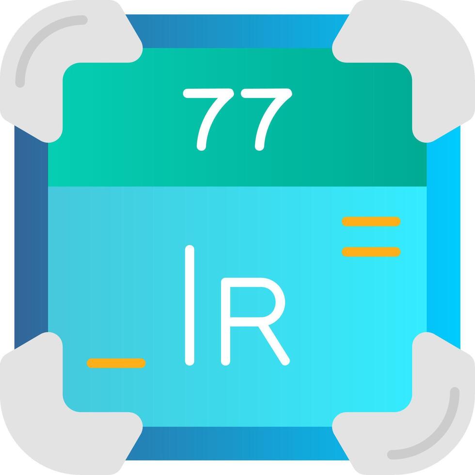 Iridium eben Gradient Symbol vektor