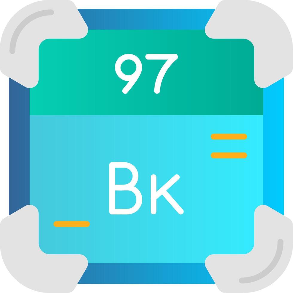 Berkelium eben Gradient Symbol vektor