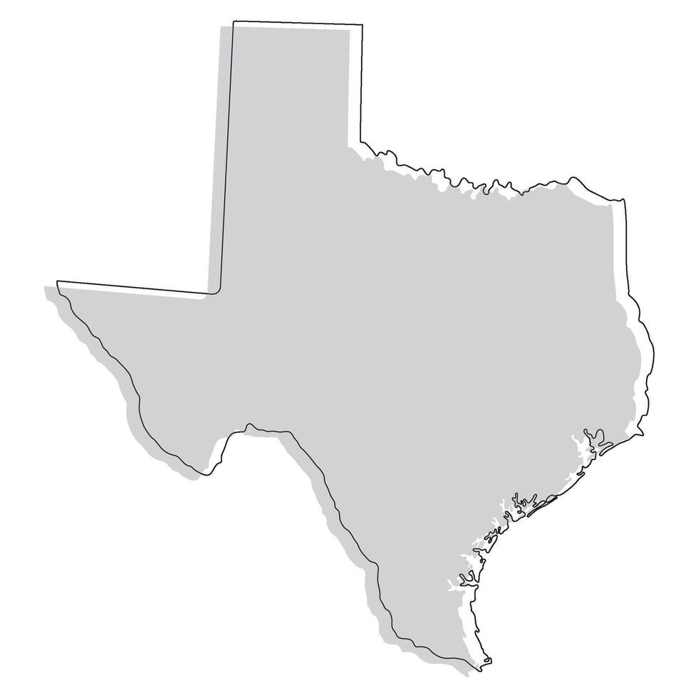 Texas Zustand Karte. Karte von das uns Zustand von Texas. vektor