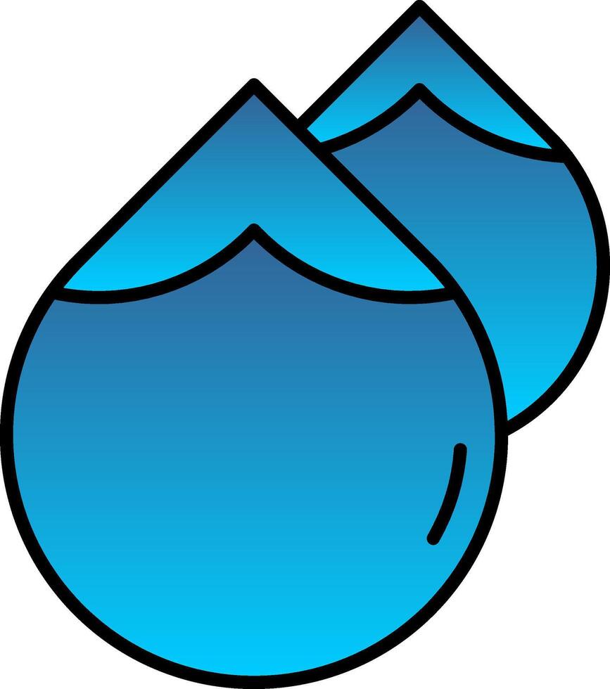 Wasser Tropfen gefüllt Gradient Symbol vektor