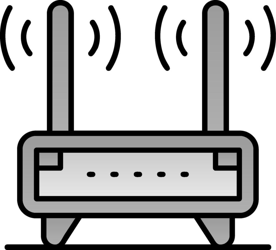 router fylld lutning ikon vektor