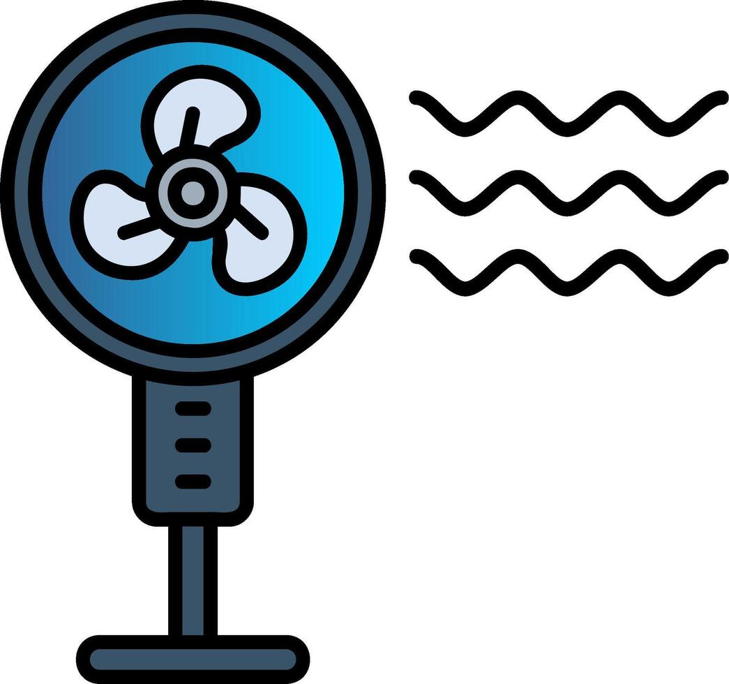 Sockel Ventilator gefüllt Gradient Symbol vektor