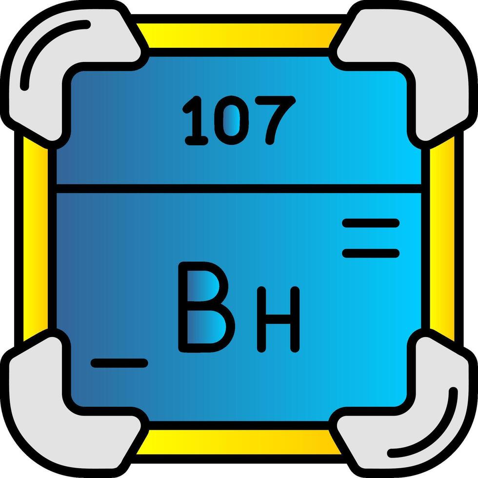 Bohrium gefüllt Gradient Symbol vektor