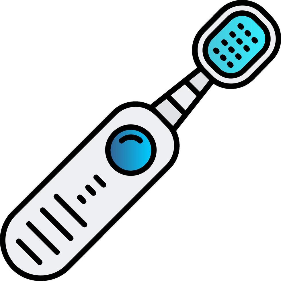 elektrisch Zahnbürste gefüllt Gradient Symbol vektor