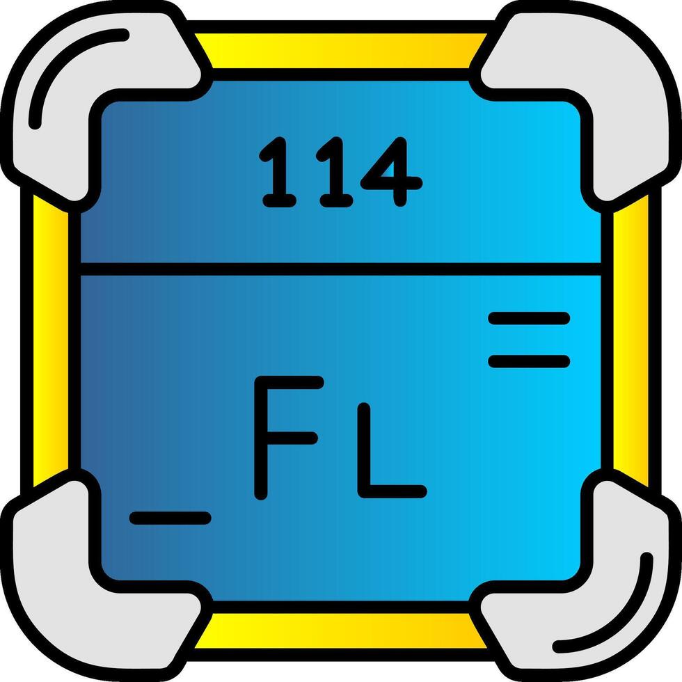 flerovium fylld lutning ikon vektor