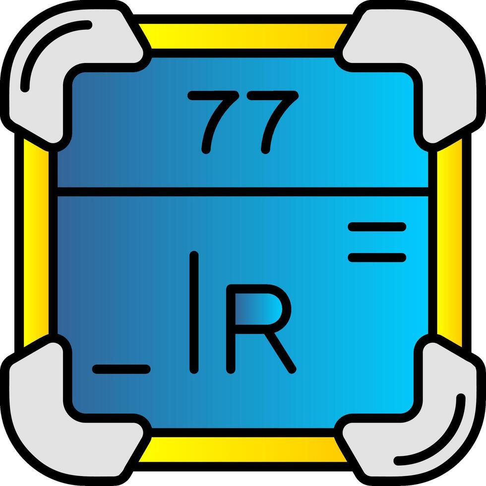 iridium fylld lutning ikon vektor