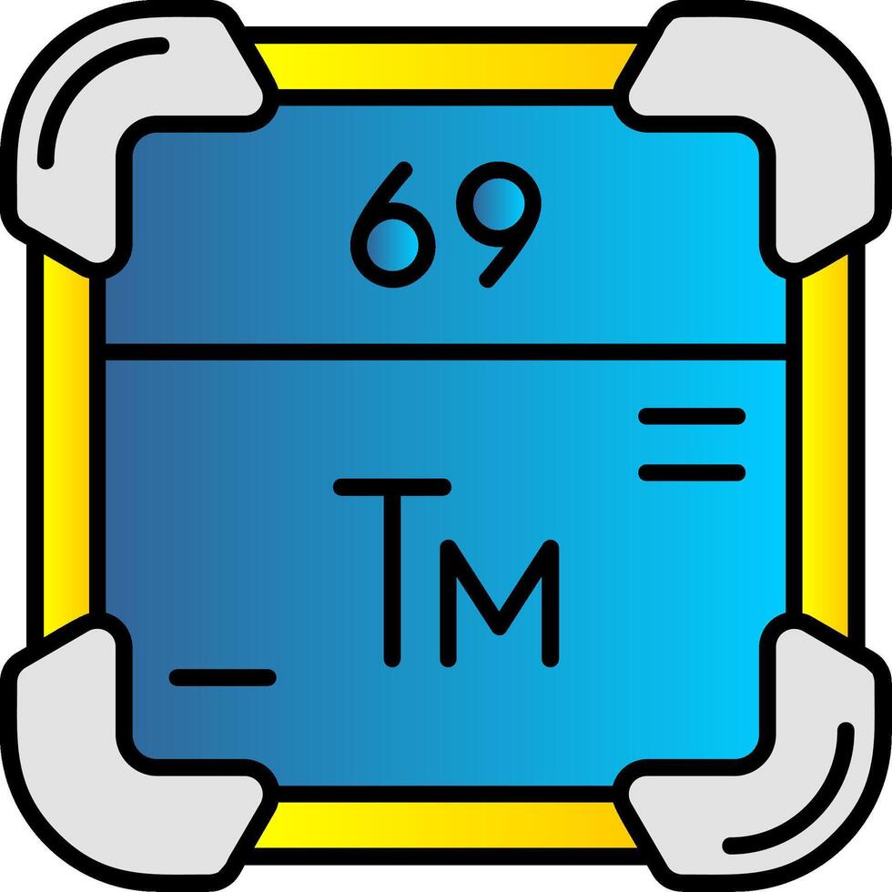 Thulium gefüllt Gradient Symbol vektor