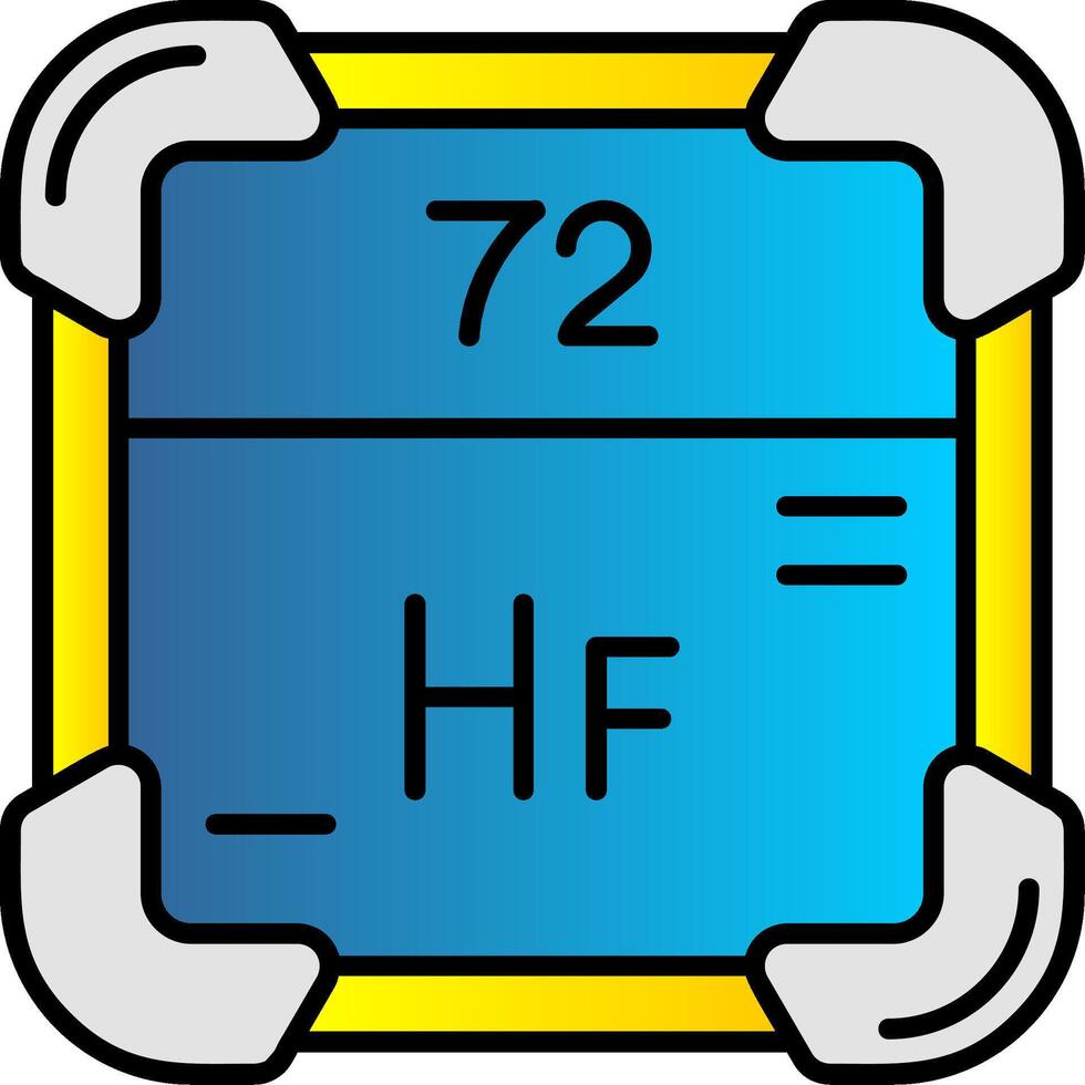 Hafnium gefüllt Gradient Symbol vektor