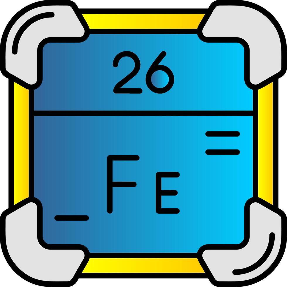 Eisen gefüllt Gradient Symbol vektor