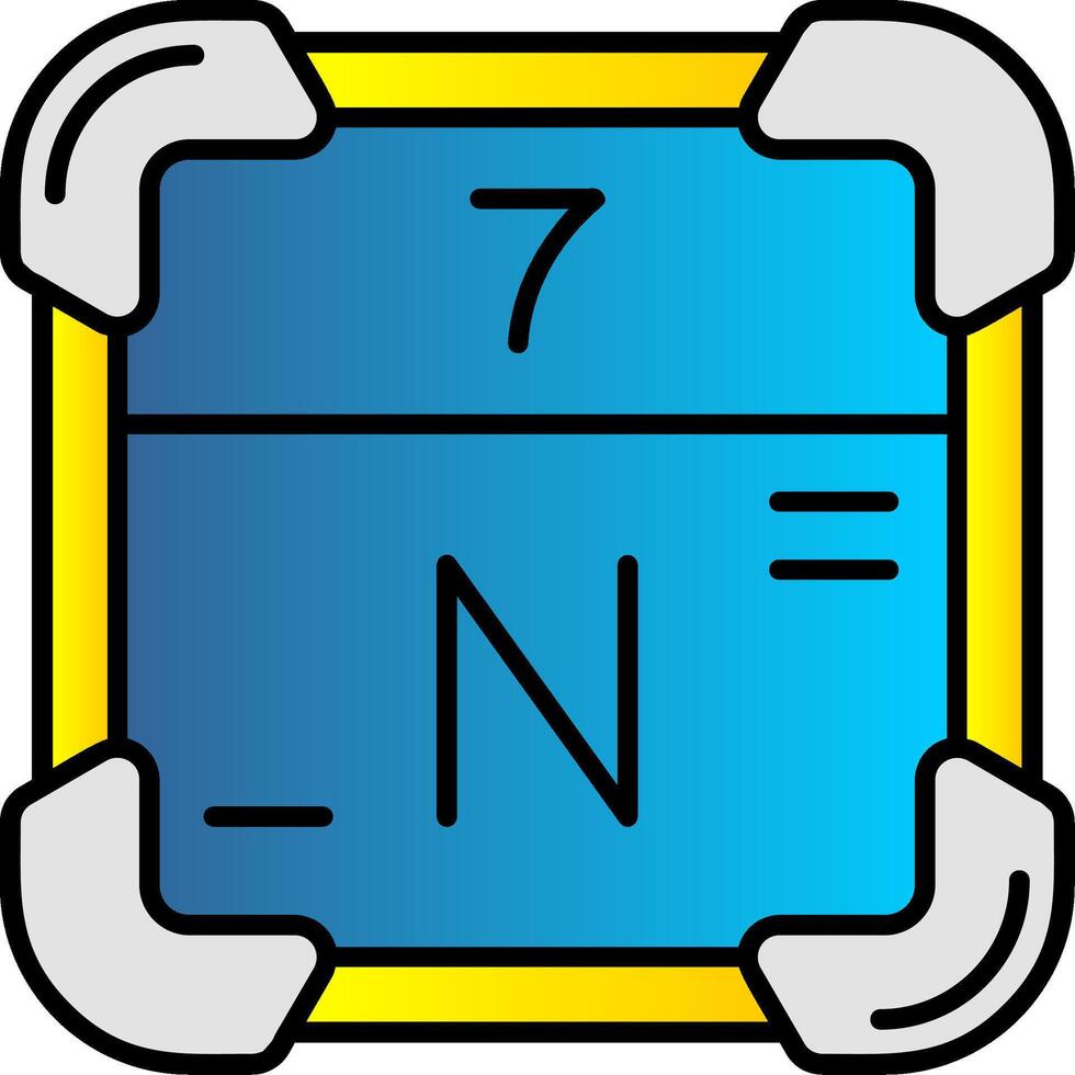 Stickstoff- gefüllt Gradient Symbol vektor