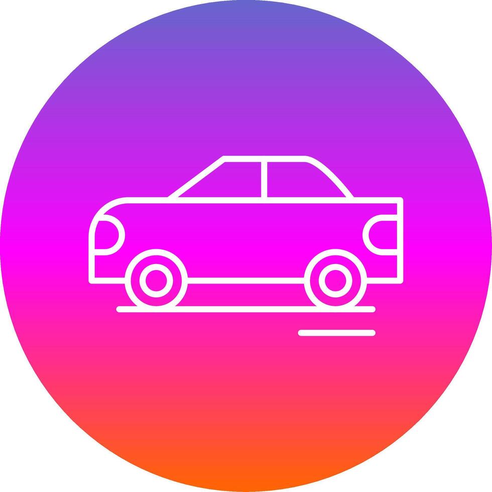 Rennen Auto Linie Gradient Kreis Symbol vektor