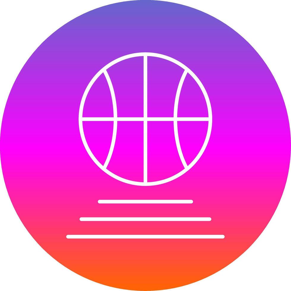 Basketball Linie Gradient Kreis Symbol vektor