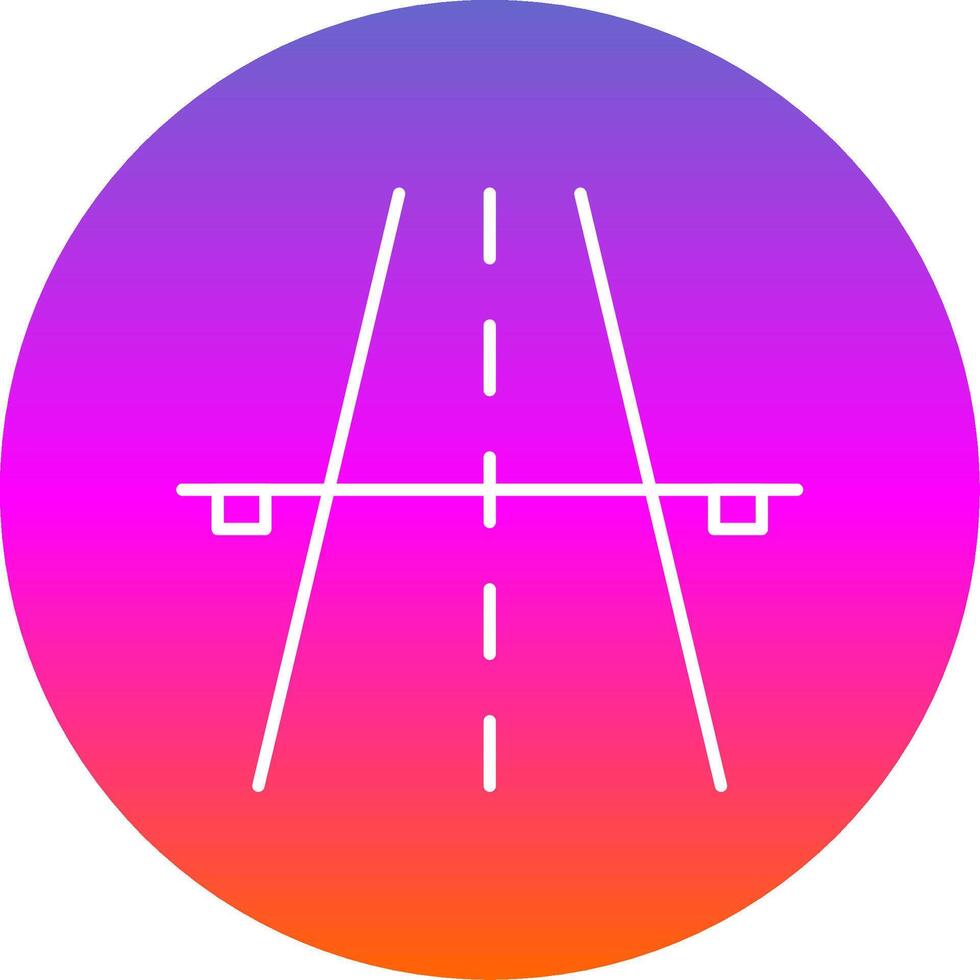 Autobahn Linie Gradient Kreis Symbol vektor