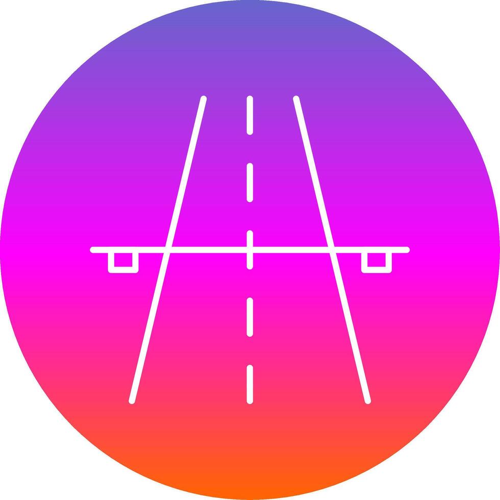 motorväg linje lutning cirkel ikon vektor