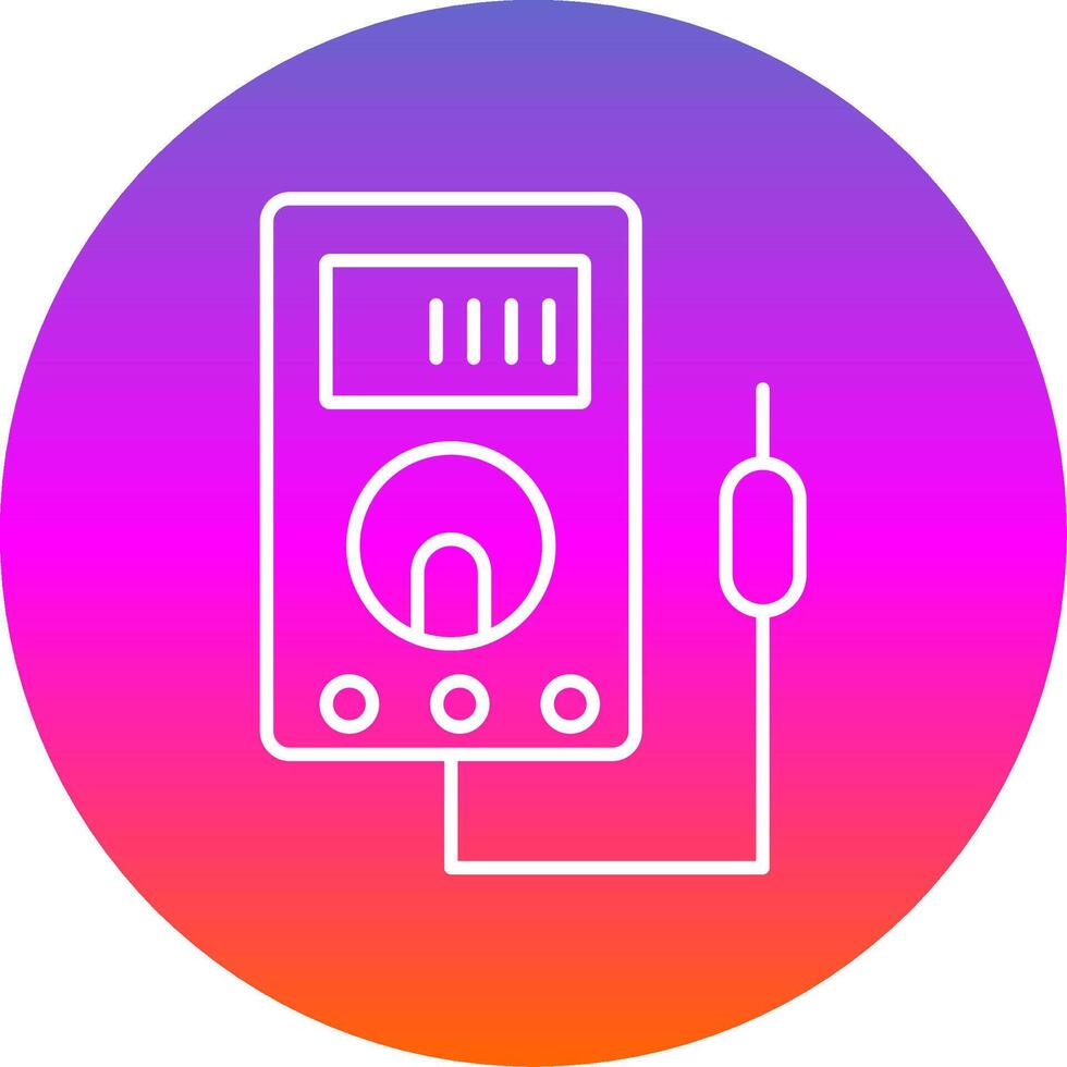 Voltmeter Linie Gradient Kreis Symbol vektor