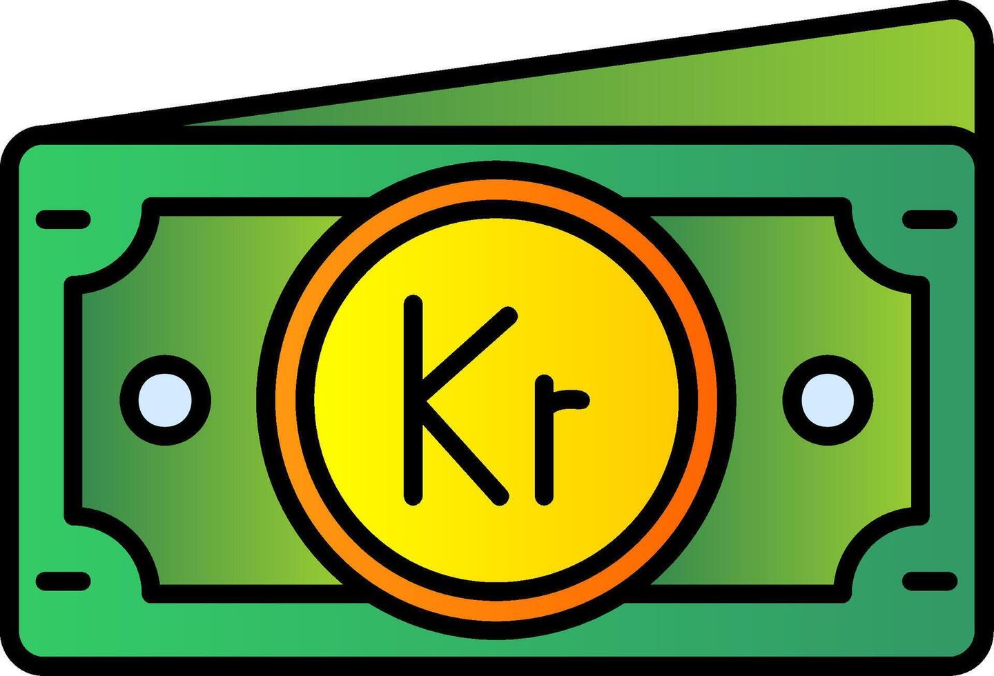 Krone gefüllt Gradient Symbol vektor