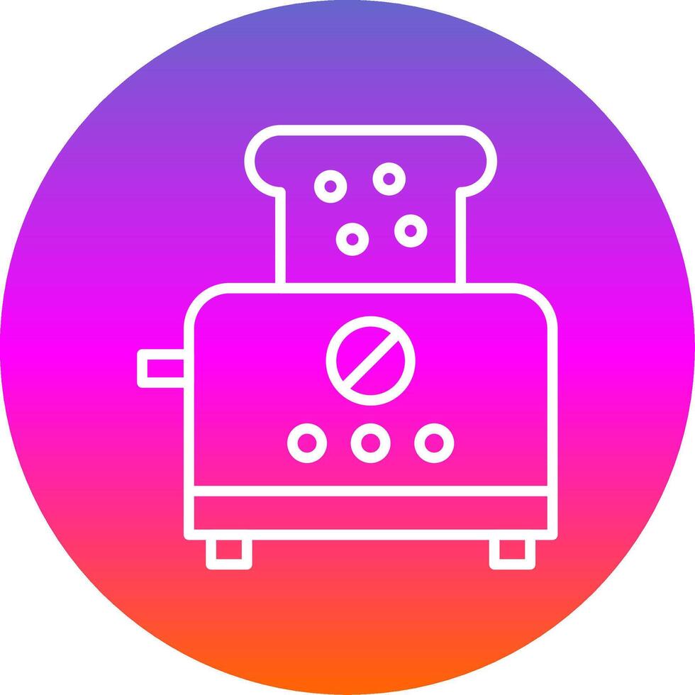 Toaster Linie Gradient Kreis Symbol vektor