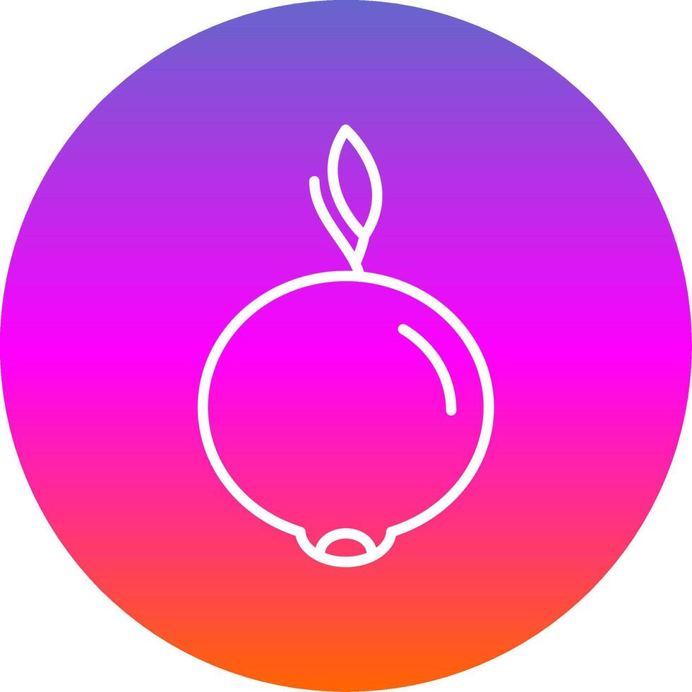 ugli Obst Linie Gradient Kreis Symbol vektor