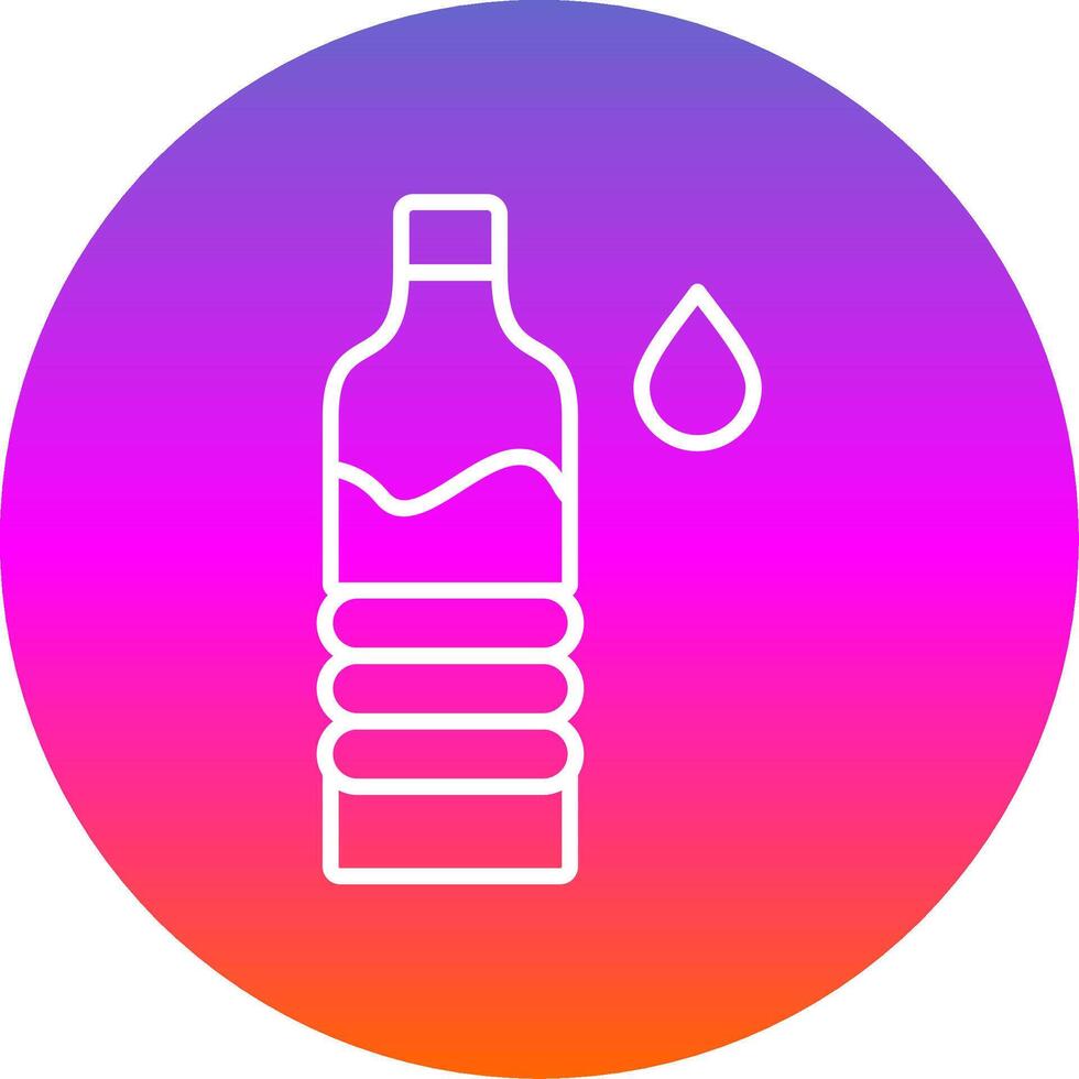 Wasser Flasche Linie Gradient Kreis Symbol vektor