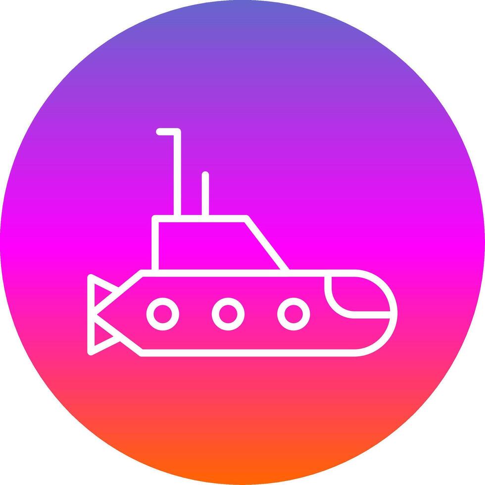 U-Boot Linie Gradient Kreis Symbol vektor