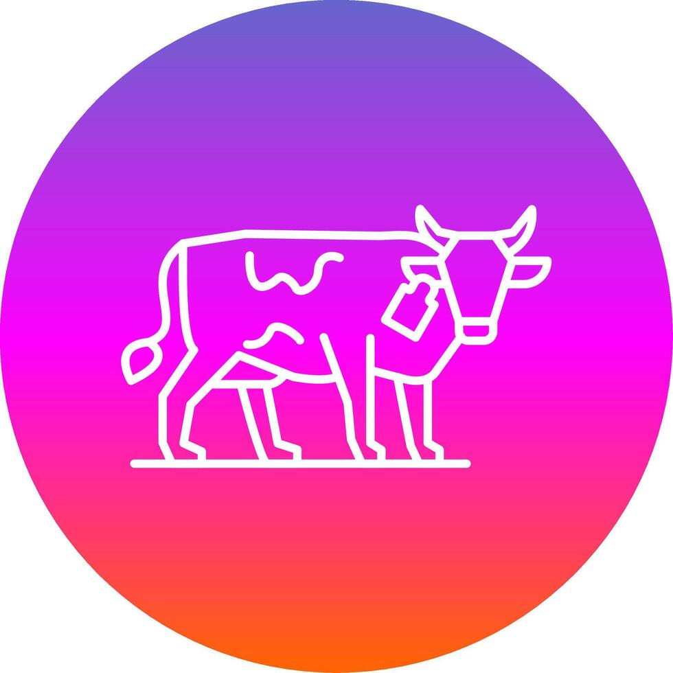 Vieh Landwirtschaft Linie Gradient Kreis Symbol vektor