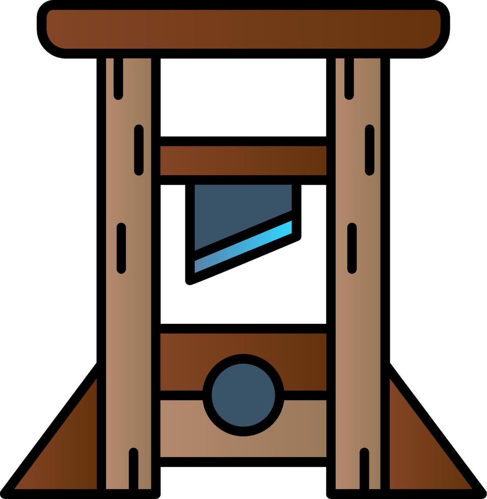 Guillotine gefüllt Gradient Symbol vektor