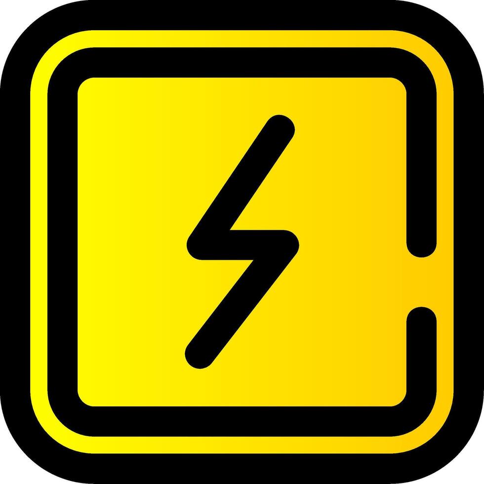 elektricitet fylld lutning ikon vektor