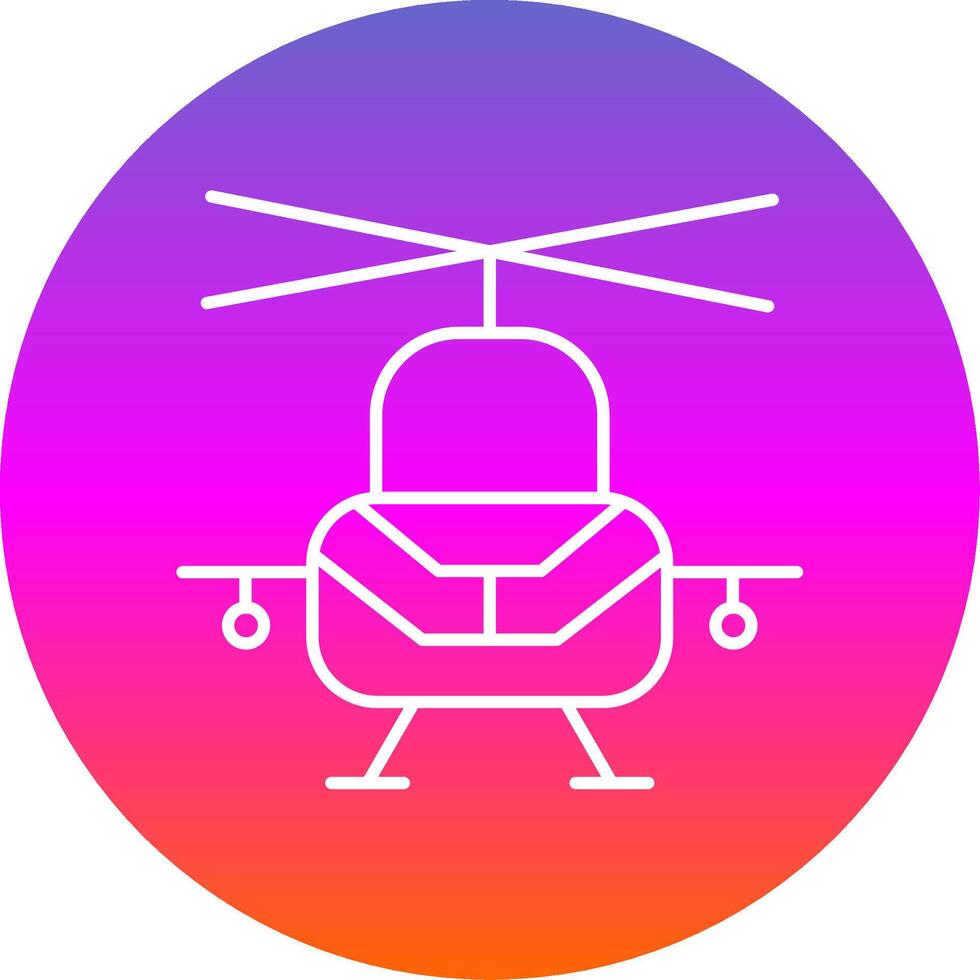 Militär- Hubschrauber Linie Gradient Kreis Symbol vektor