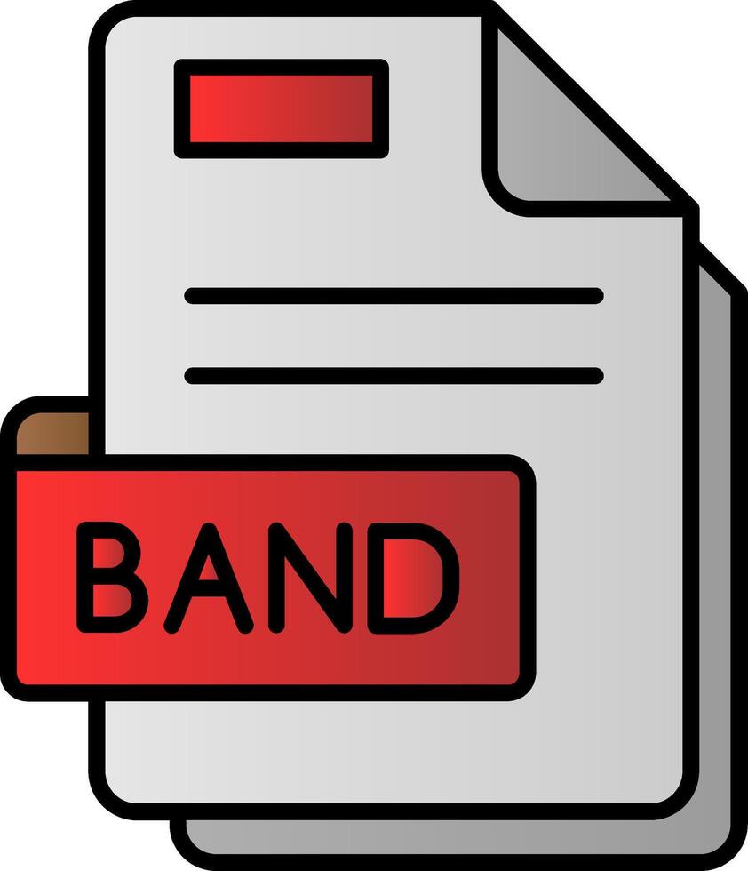 Band gefüllt Gradient Symbol vektor