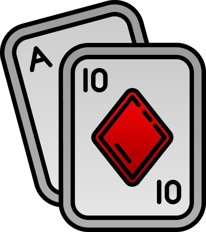 Poker gefüllt Gradient Symbol vektor