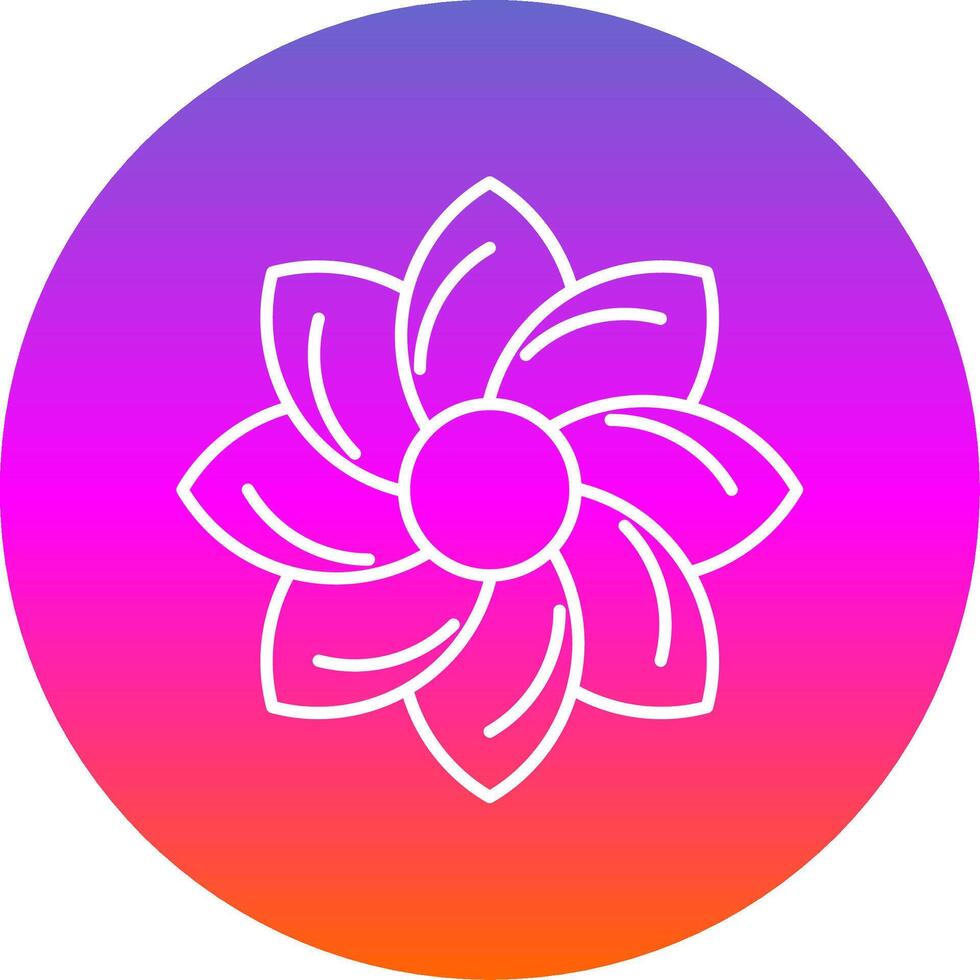 Blumen- Design Linie Gradient Kreis Symbol vektor