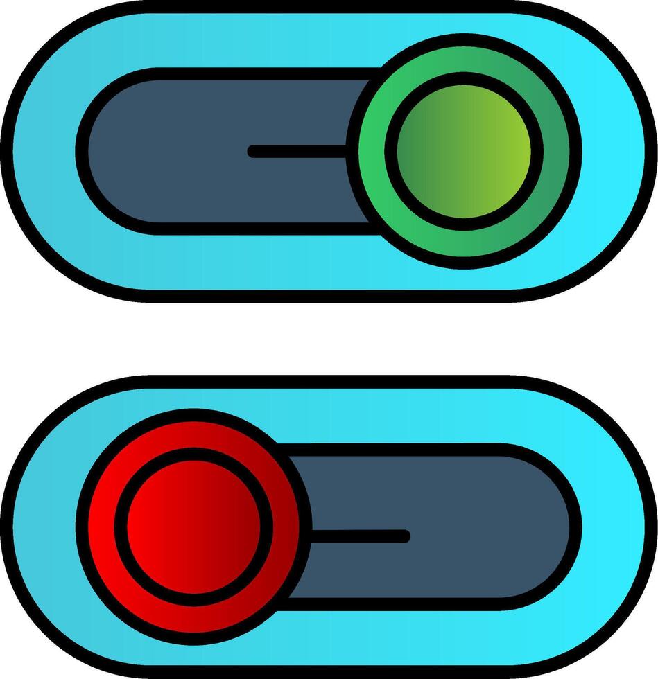 Schalter gefüllt Gradient Symbol vektor