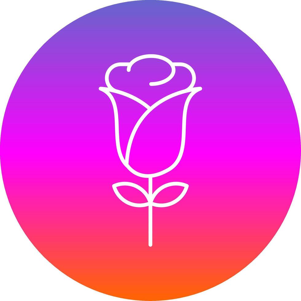 Rose Linie Gradient Kreis Symbol vektor