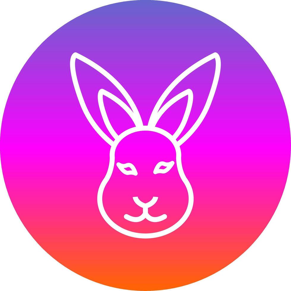 Hase Linie Gradient Kreis Symbol vektor