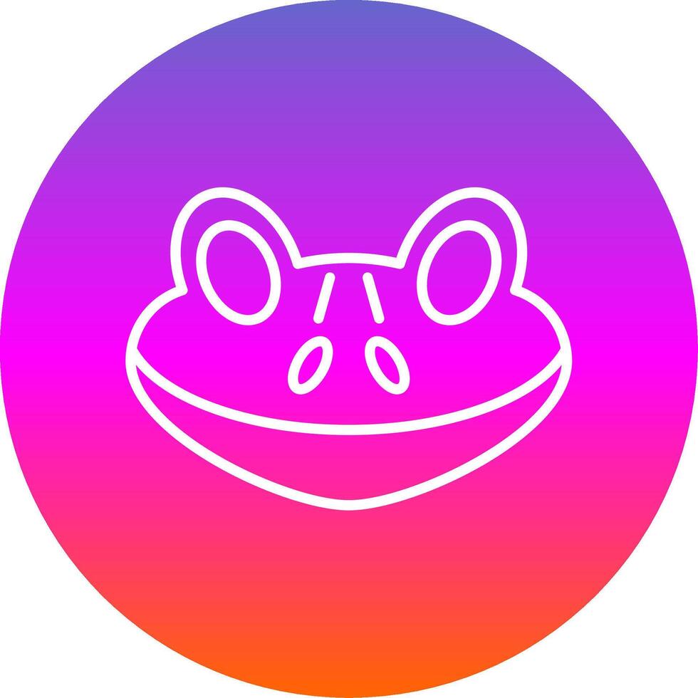 Frosch Linie Gradient Kreis Symbol vektor