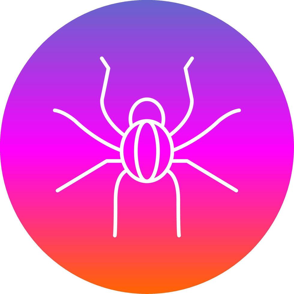 Spinne Linie Gradient Kreis Symbol vektor