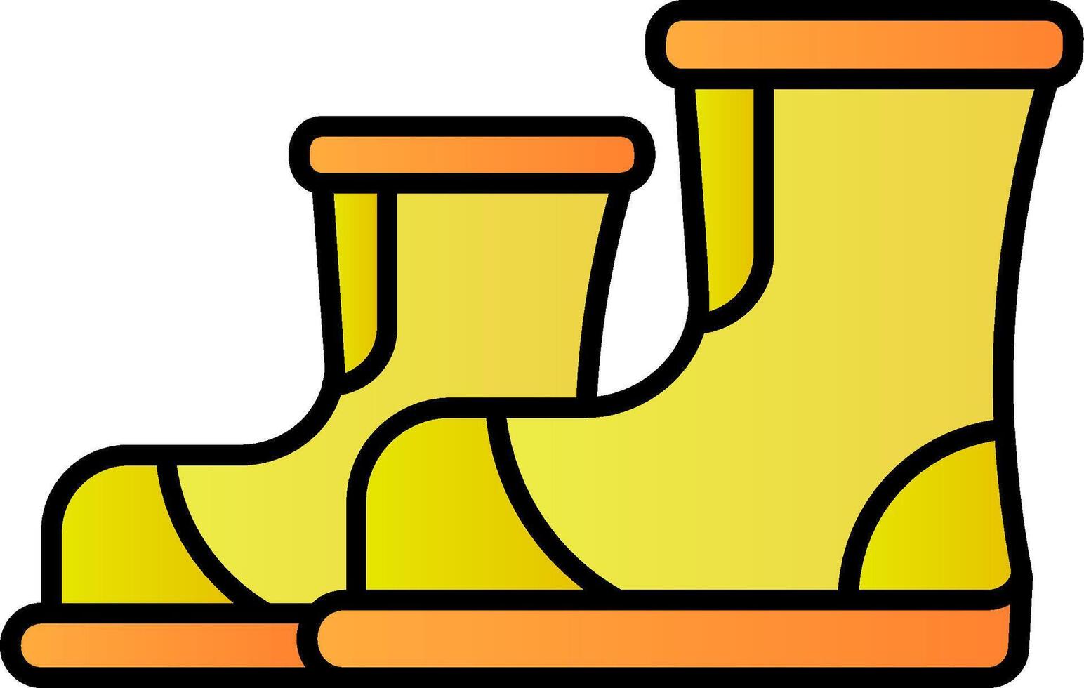 Stiefel gefüllt Gradient Symbol vektor