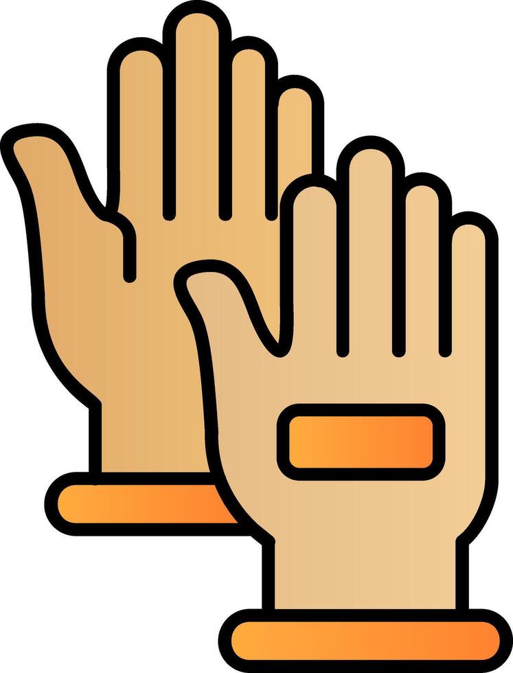 Hand Handschuhe gefüllt Gradient Symbol vektor