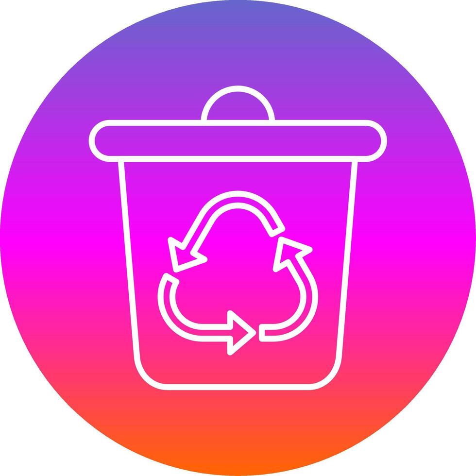 recyceln Behälter Linie Gradient Kreis Symbol vektor