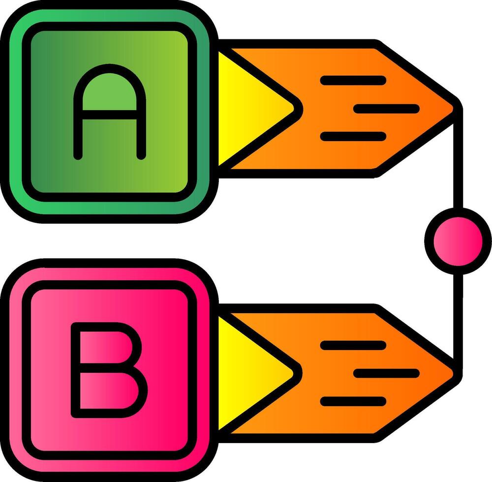 Diagramm gefüllt Gradient Symbol vektor