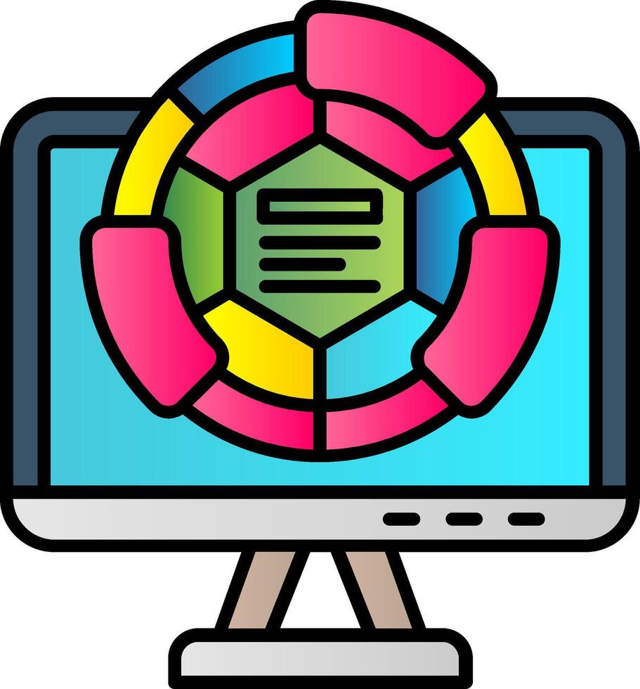 Computer gefüllt Gradient Symbol vektor