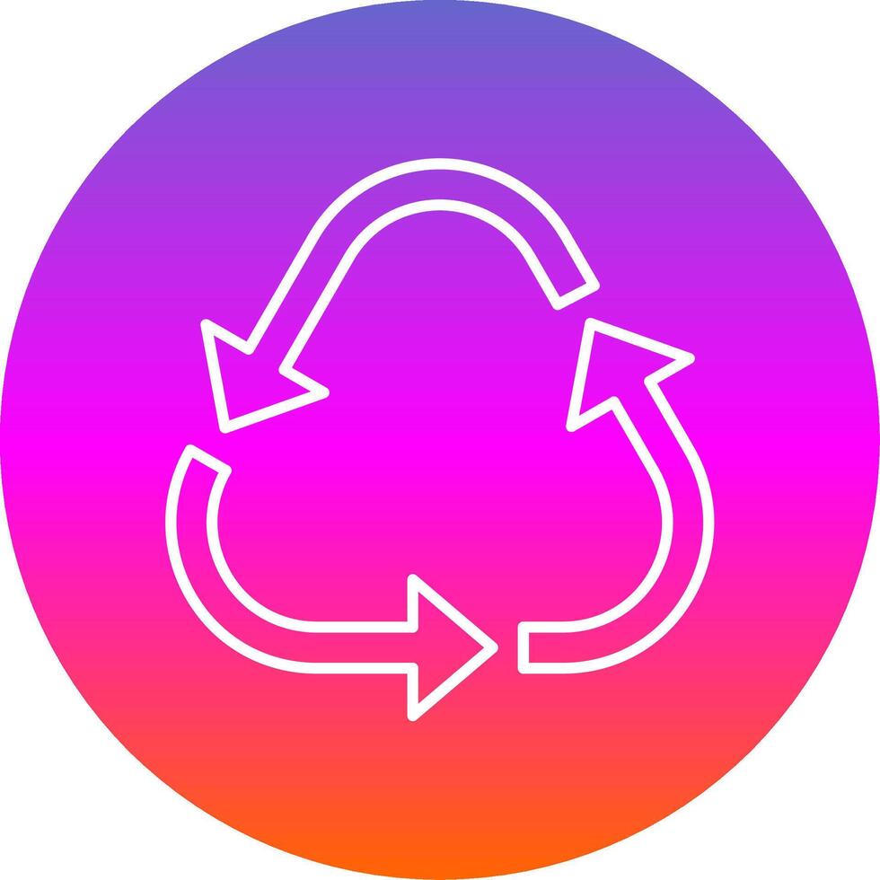 recyceln Linie Gradient Kreis Symbol vektor