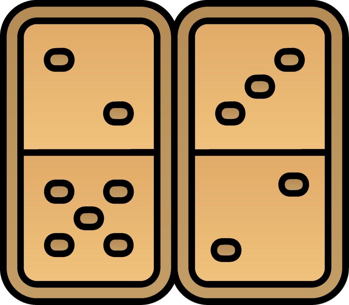 Domino gefüllt Gradient Symbol vektor